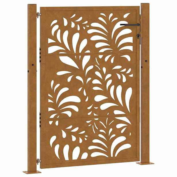 vidaXL Zahradní branka 100 x 125 cm odolná ocel s vlnitým designem