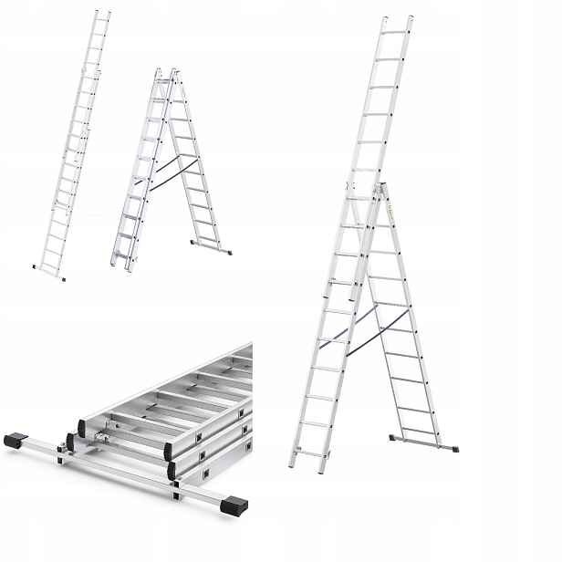 Žebřík 3x10 multifunkční Home Drabest 150 kg