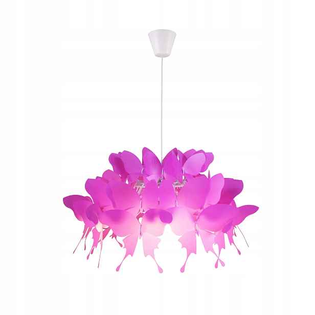 Dětská závěsná lampa fialová s motýlky pro dívku Light Prestige