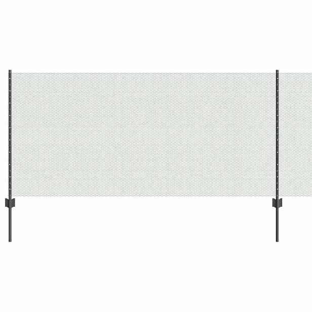 vidaXL Hexagonální plot s podpěrou 10 x 1 m Ocel potažená PVC Šedá