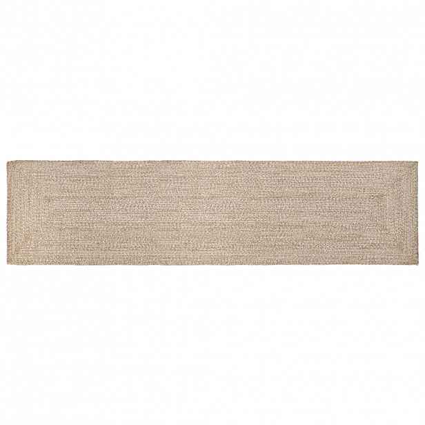 vidaXL Koberec do oblasti Přírodní a bílá 60 x 400 cm juta