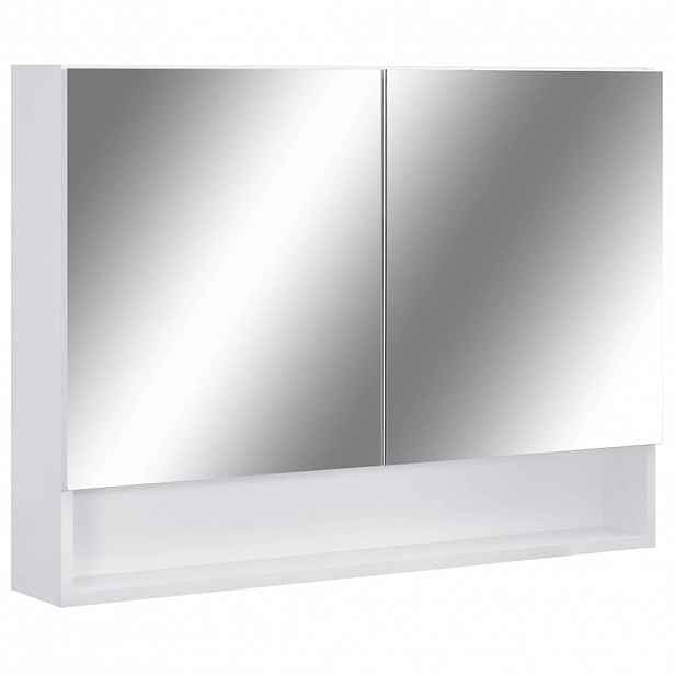 vidaXL LED koupelnová zrcadlová skříňka bílá 80 x 15 x 60 cm MDF