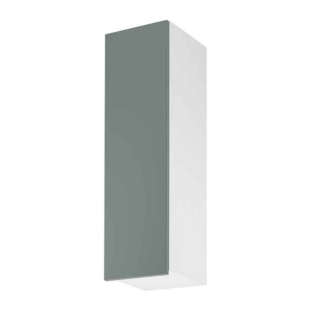 Vysoká horní kuchyňská skříňka SALERNO - šířka 30 cm, bílá / zelená, levé provedení