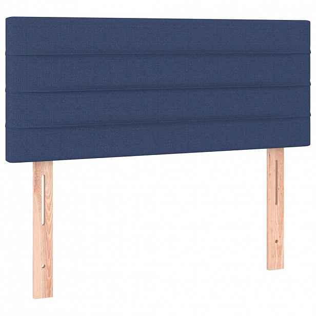 vidaXL Čelo postele modré 80 x 5 x 78/88 cm textil