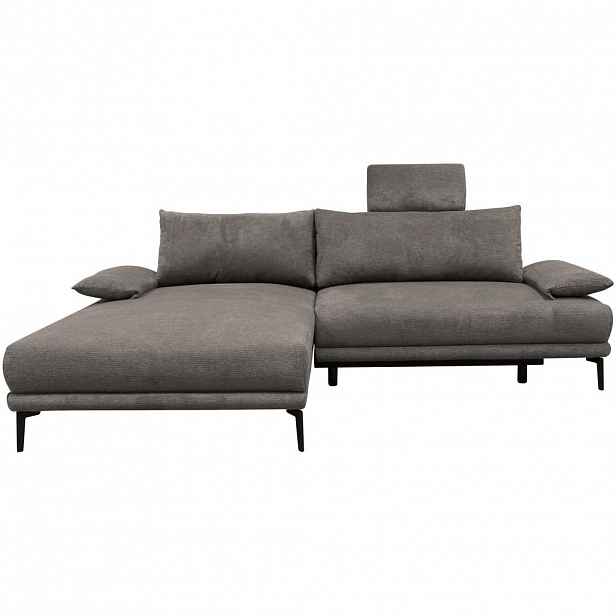 MID.YOU ROHOVÁ SEDAČKA, textil, šedavě hnědá