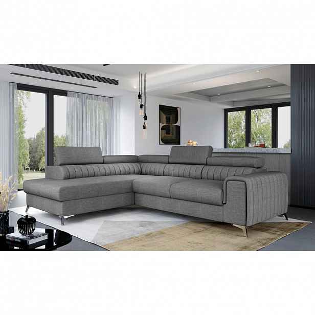 MID.YOU ROHOVÁ SEDAČKA, textil, šedá