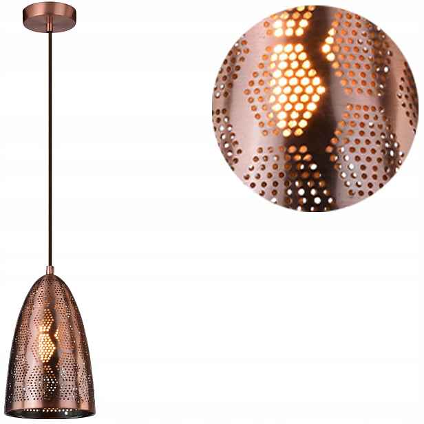 Exkluzivní stropní závěsná lampa Ażur Miedziana