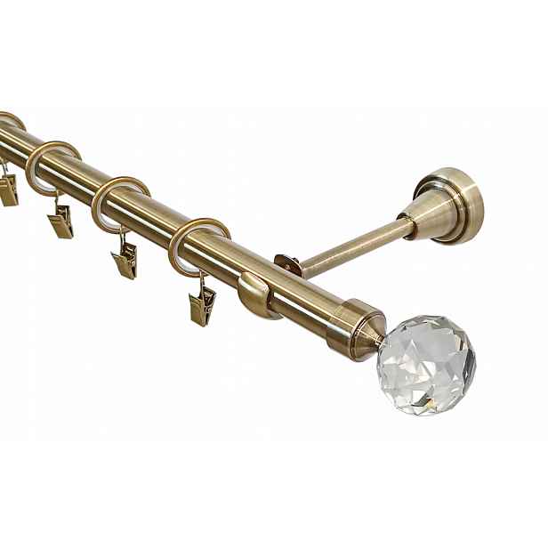 Jednoduchá garnýž kovový zlatý mix hrotů Imperia Deco 19 mm 140 cm