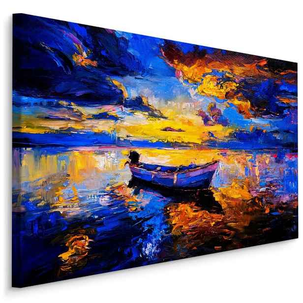 Plátno Rybářská Loď Na Moři I. Varianta: 30x20