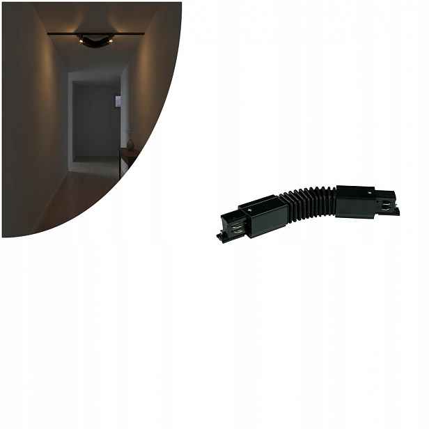 Pružný 3-fázový konektor Tracer 3F černý 3605 Tk Lighting