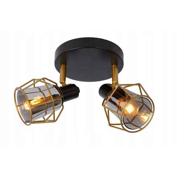 Stropní svítidlo reflektor Lucide Nila design E14 25W černo-zlatá Lucide