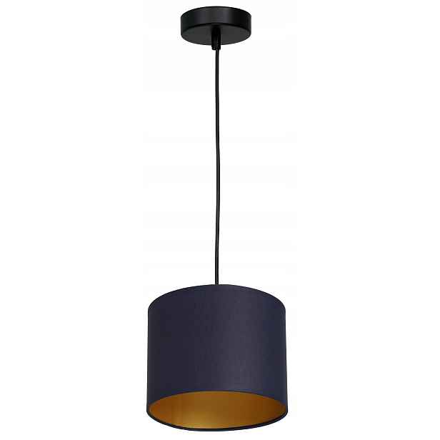 Závěsná stropní lampa Arden modrá zlatá 1xE27 18 cm moderní obývací pokoj