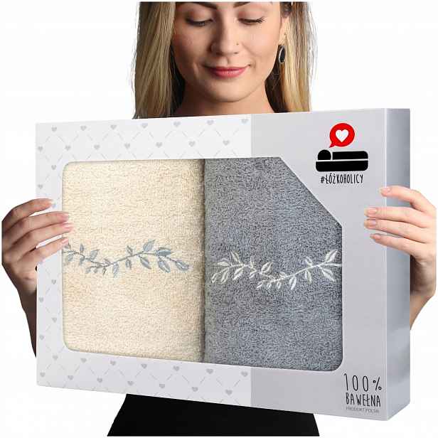 Sada osušek jako dárek z froté, 2 kusy, 70x140, Luba, sada