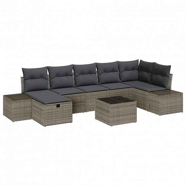 vidaXL Set pohovek 7 ks polyratan