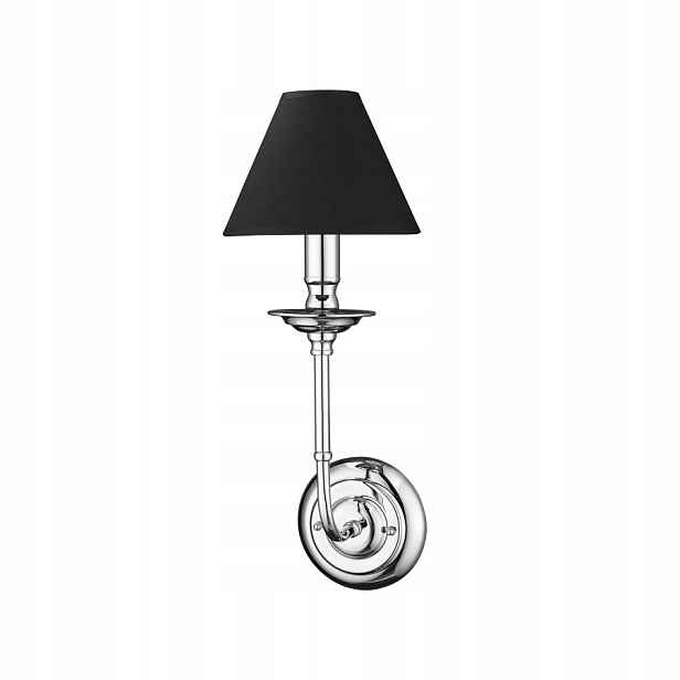 Dekorativní nástěnné svítidlo Glamour 45 cm, chrom, stříbro černá 1xE14