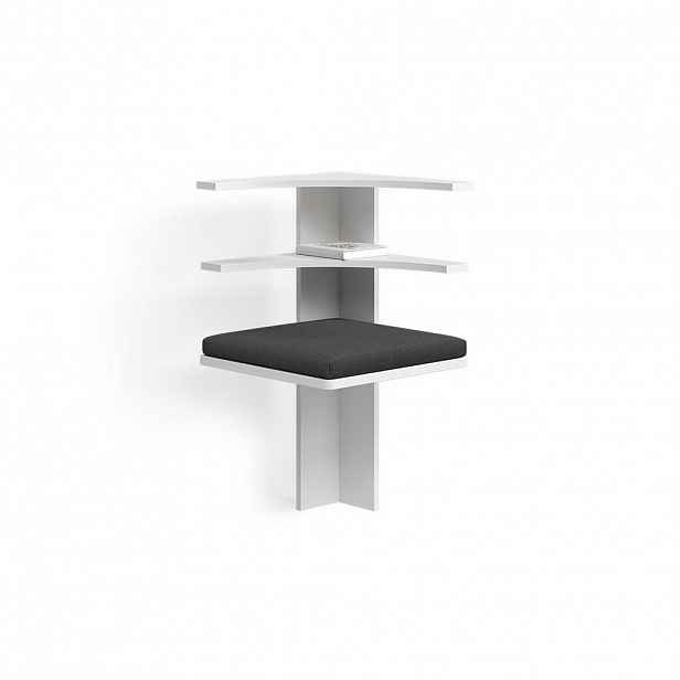 Livinity® LAVICE DO JÍDELNY DO ROHU Tiberio Bílá 43.5 x 43.5 cm