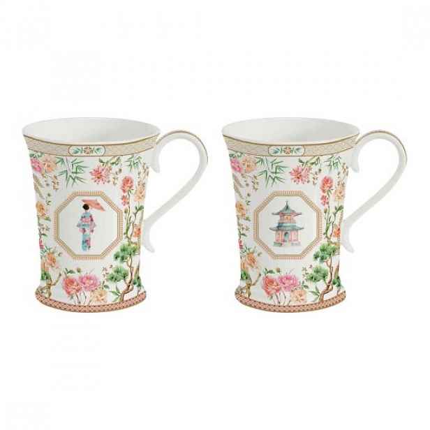 Sada 2 porcelánových hrnků, 300 ml, "Jardins D'Orient" - Easy Life