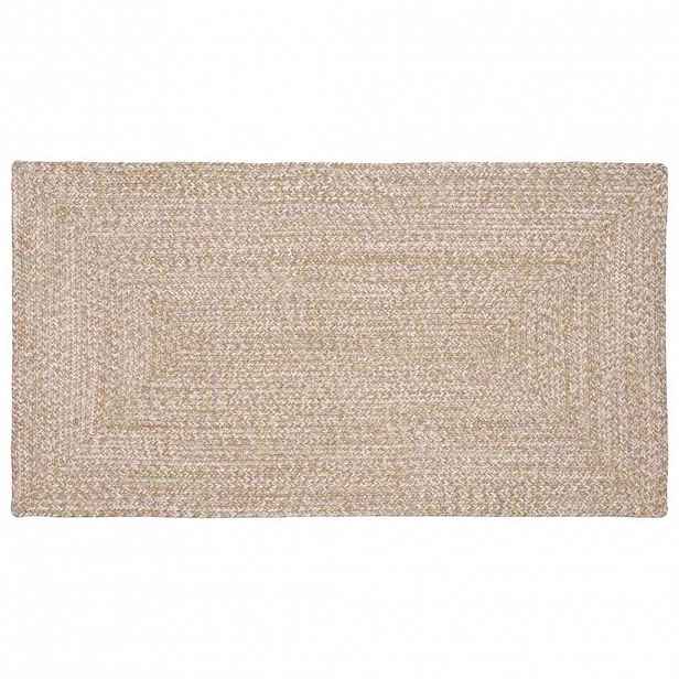 vidaXL Koberec do oblasti Přírodní a bílá 80 x 150 cm juta