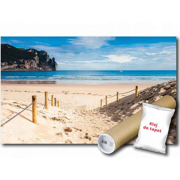 Vinylová Fototapeta Pohled Na Moře Pláž Duny Stezka Cesta Krajina 152x104