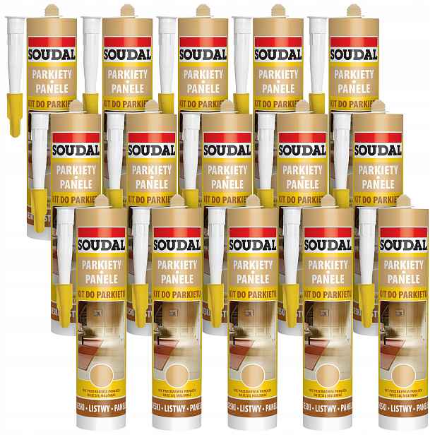 15ks Soudal sada na parkety, dřevo, těsnící materiál Dub