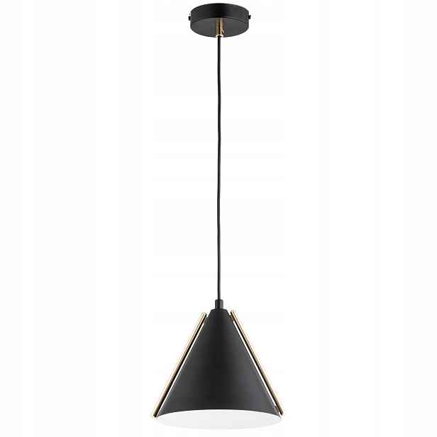 Alfa Falko závěsná lampa černo-zlatá kužel E27 1x15W