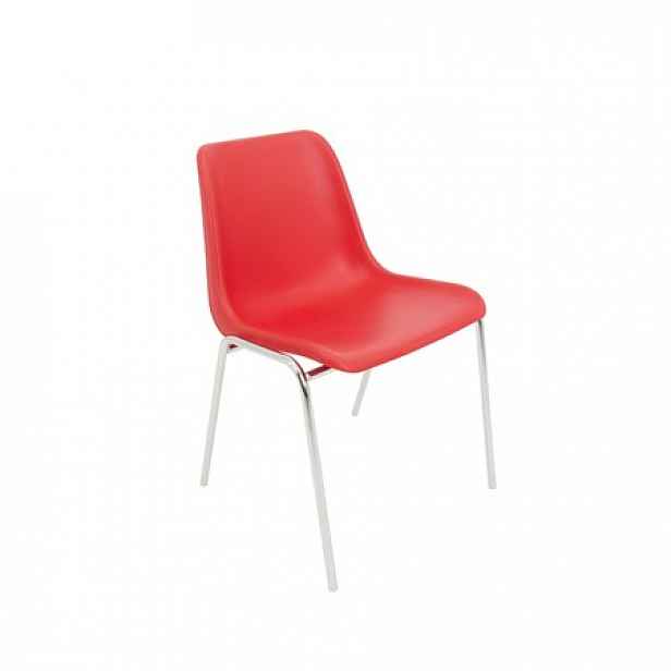 Konferenční židle Maxi chrom Červená
