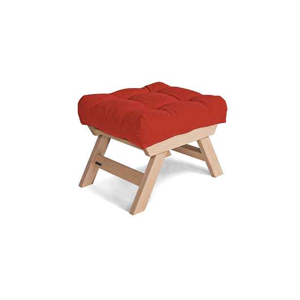 MarLiving Taburet BREEZIO 02 55 cm z masivu/červený