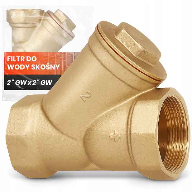 Šikmý filtr vody 2'' Gw Osadníkový síťový Ocelový Mosazný Co Hustý A9-T
