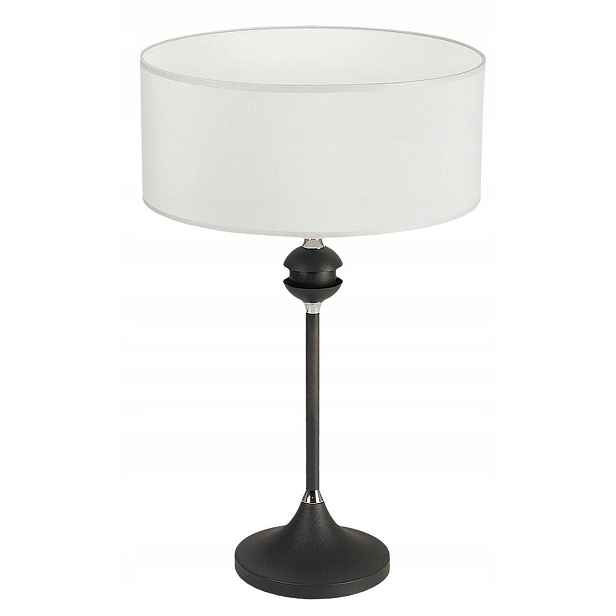 Stolní lampa Kaszmir Černá Bílá Abažur 1xE27 54 cm Stolní lampa Domov
