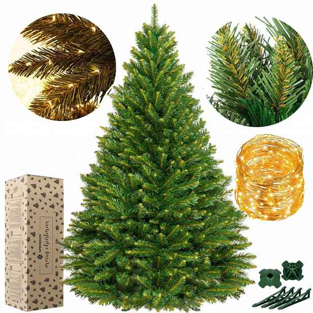 Umělý Vánoční Stromeček smrk sibiřský 220 cm Drátek Led Set