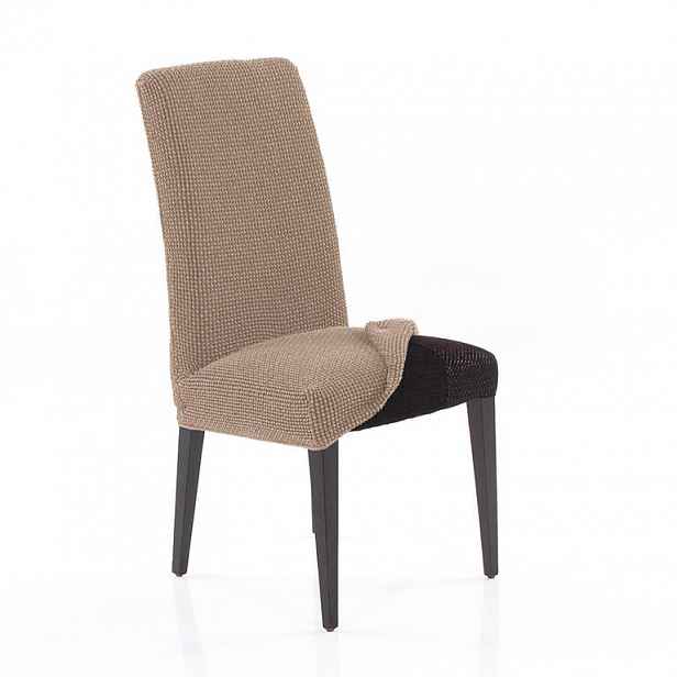 Nueva Textura decoDoma napínací potah strečový NIAGARA oříšková židle s opěradlem 2 ks 40 x 40 x 55 cm