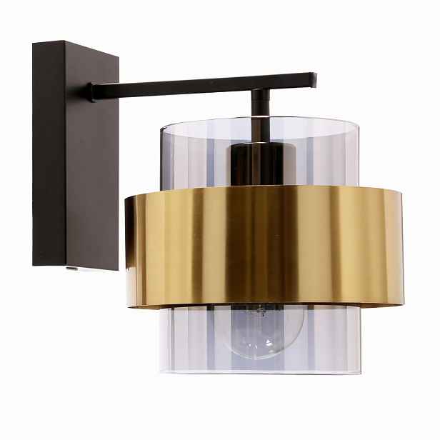 Candellux Nástěnné svítidlo Spiega, 1xE27 60W, černá/zlatá, moderní