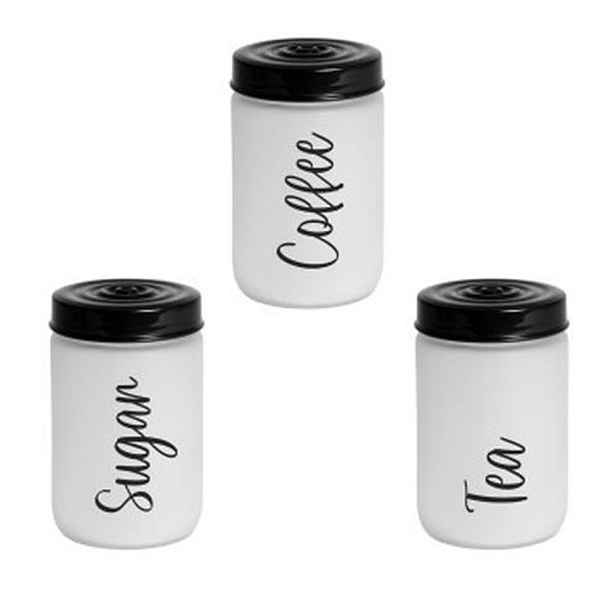 dóza 0,66l COFFEE, SUGAR, TEA, ledové sklo/plast