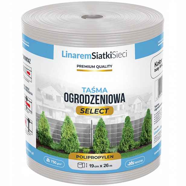 Stínící Panelové Pásy Premium 1,2 mm Polypropylen 19x26 m Na Oplocení Bílá