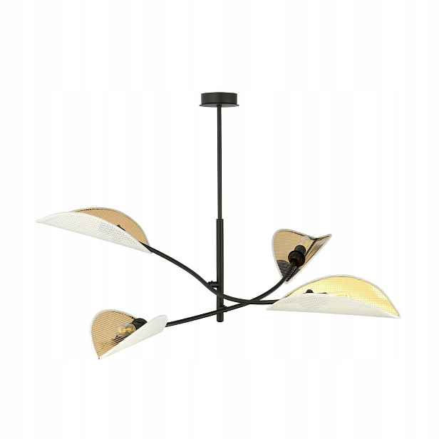 Stropní Svítidlo Emibig Lotus 4xE14 40W Bílo-zlatá, třída Černobílá