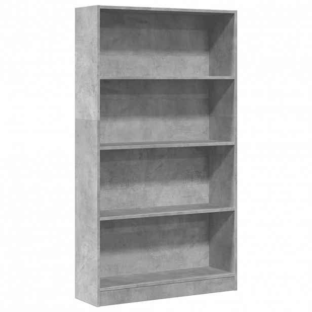 vidaXL Knihovna betonově šedá 80 x 24 x 143 cm kompozitní dřevo