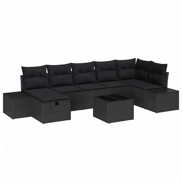 vidaXL Set pohovek 8 ks polyratan
