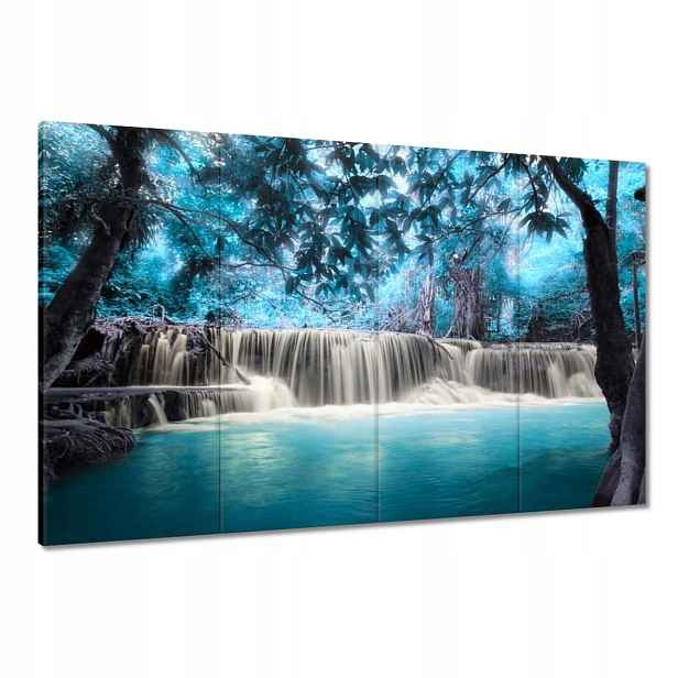 Obrazy 120x80 Tyrkysový vodopád