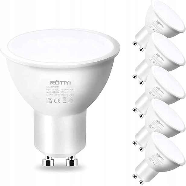 Rottyi Led žárovky GU10 5W 45 lm 6500K studená bílá. 6 Ks.