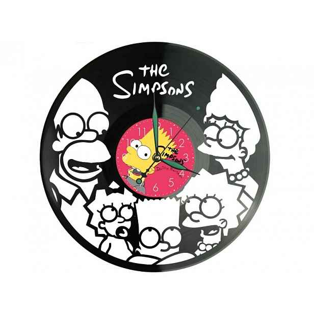 The Simpsons Vinyl Nástěnné hodiny Vinylová deska Unikátní dekorace pro fanoušky