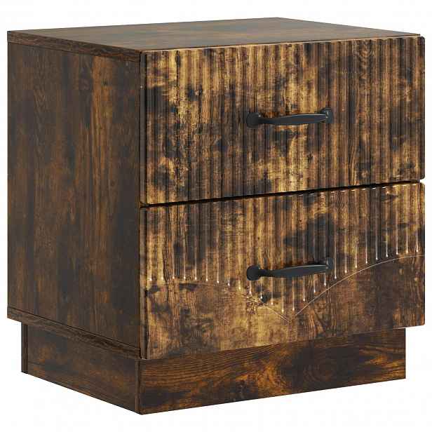 vidaXL Noční skříňka Kouřový dub 43 x 34,5 x 44,5 cm Kompozitní dřevo