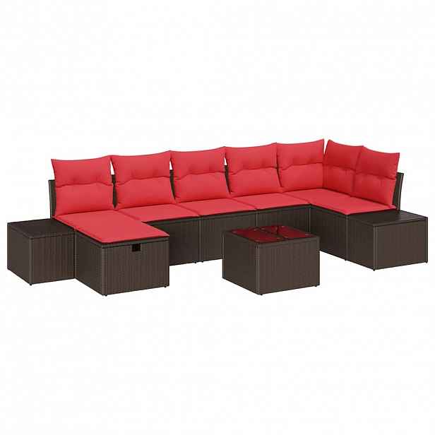 vidaXL Set pohovek 5 ks polyratan