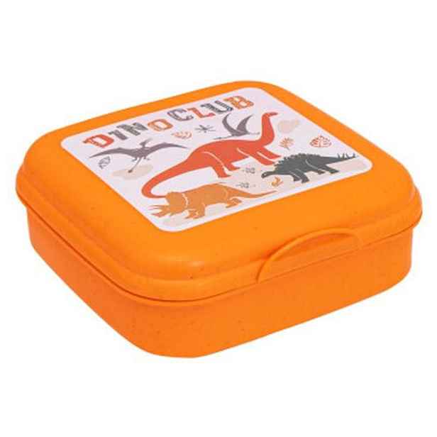 box 14,5x14,5x5cm, svačina, oranž. DINO CLUB, dětský,