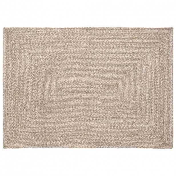 vidaXL Koberec do oblasti Přírodní a bílá 140 x 200 cm juta