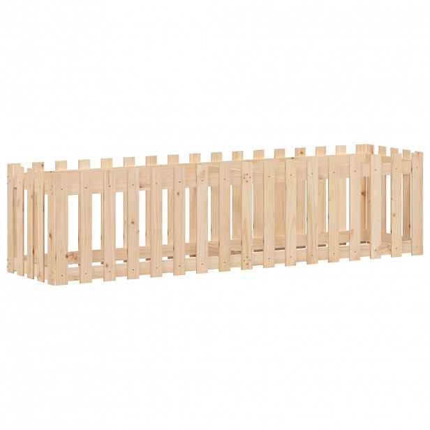 vidaXL Vyvýšený záhon plotový design 200x50x50 cm masivní borovice