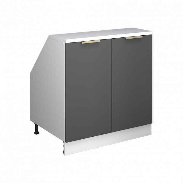 Vicco ŠIKMÁ SKŘÍŇ Rion Antracitově zlatý 80 x 81.6 cm se 2 dveřmi, korpus skříně hloubka 60 cm