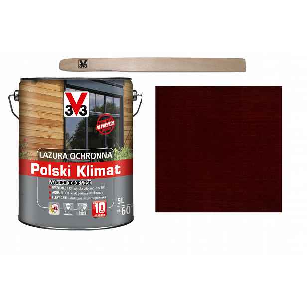 Lazura V33 Polský Klima 10 let V33 Mahagon 5L