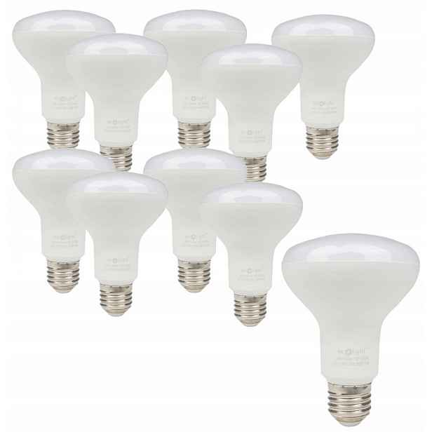 Led žárovka Grzybek R80 Velký závit E27 12W Bílá Studená Sada 10 ks
