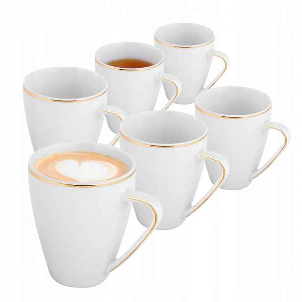 Porcelánové hrnky sada MariaPaula Moderna Gold 360 ml 6 kusů