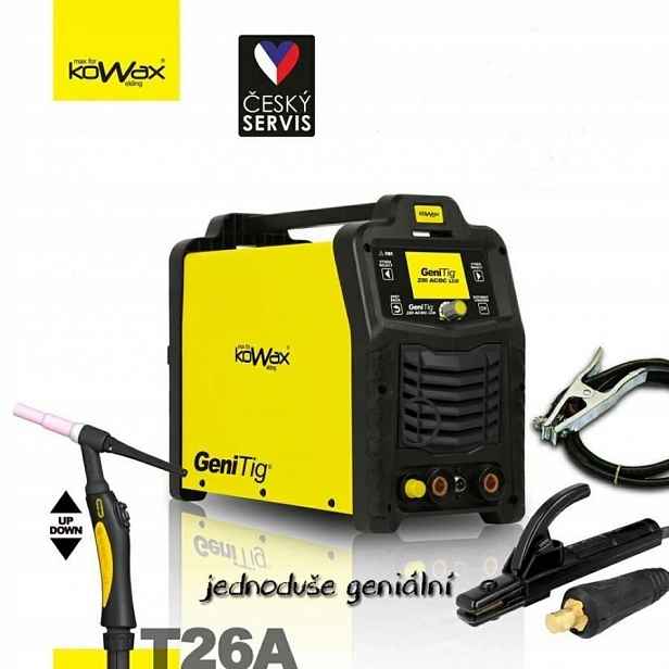 Svářečka GeniTig 220 Ac/dc LCD, Hf, Pulz, Kowax pro Tig